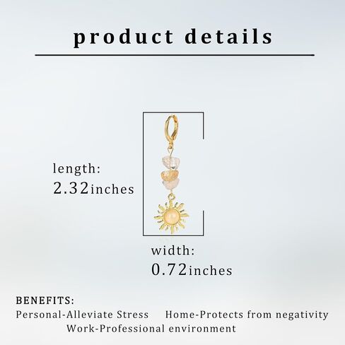 Boho Sun Pendant Celestial Earrings Crystal Sun Pendant Earrings Sun Gem Earrings Goth Jewelry Gift Christmas Gift for Women in Saudi Arabia