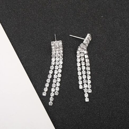 Elegant Necklace Earrings Set Bridal Jewelry Sets for Brides Bridesmaid Wedding Party Prom Dress Accessories Women Costume Jewelry in Saudi Arabia