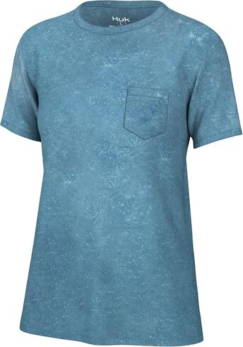 HUK Women's Short Sleeve Mineral Wash Pocket Tee, Fishing T-Shirt in Saudi Arabia
