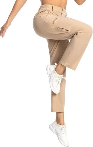 Womens Cargo Hiking Pants - Travel Lightweight Water Resistant 4 Pockets Casual Quick Dry Athletic Climbing Pants in Saudi Arabia