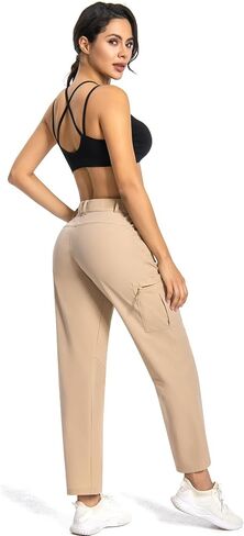 Womens Cargo Hiking Pants - Travel Lightweight Water Resistant 4 Pockets Casual Quick Dry Athletic Climbing Pants in Saudi Arabia