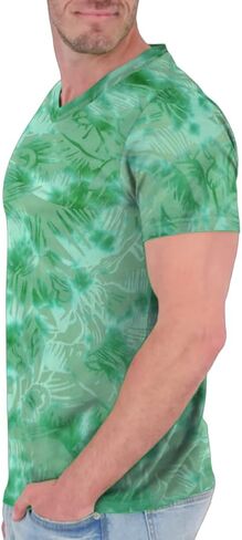 100% Cotton V-Neck Hawaiian T-Shirt for Men - Tropical Mens T Shirts in Saudi Arabia