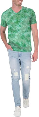 100% Cotton V-Neck Hawaiian T-Shirt for Men - Tropical Mens T Shirts in Saudi Arabia