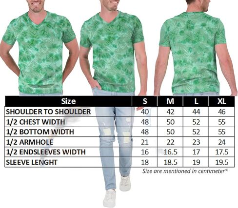 100% Cotton V-Neck Hawaiian T-Shirt for Men - Tropical Mens T Shirts in Saudi Arabia