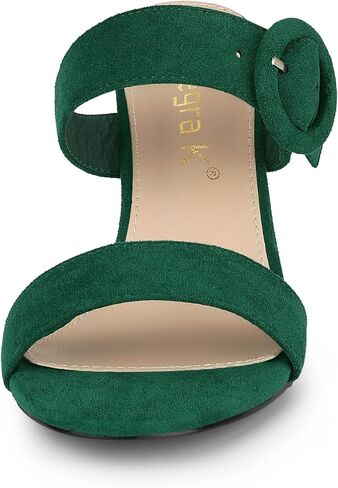 Allegra K Women's Opened Toe Buckle Stiletto Heels Slide Sandals in Saudi Arabia