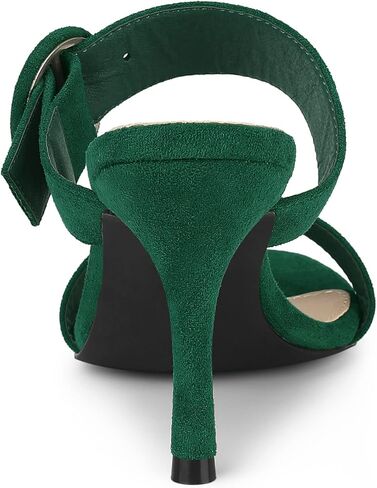 Allegra K Women's Opened Toe Buckle Stiletto Heels Slide Sandals in Saudi Arabia