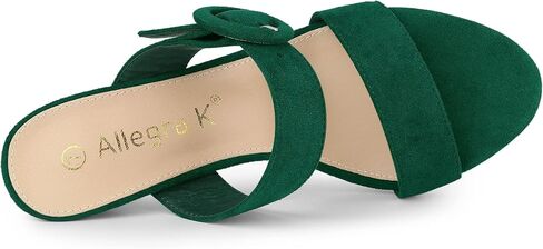 Allegra K Women's Opened Toe Buckle Stiletto Heels Slide Sandals in Saudi Arabia