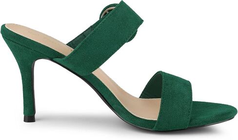 Allegra K Women's Opened Toe Buckle Stiletto Heels Slide Sandals in Saudi Arabia