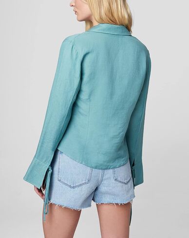 [BLANKNYC] Womens Luxury Clothing Lace Up Bell Sleeve Shirt, Comfortable & Stylish in Saudi Arabia