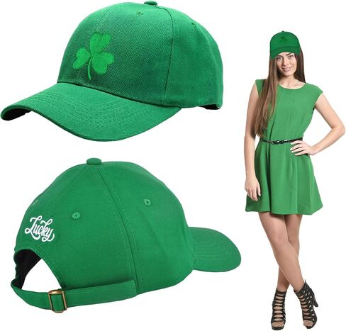 CAMDUCK 2 قطعة قبعة بيسبول يوم القديس باتريك، قبعة بيسبول شامروك خضراء، قبعة سائق شاحنة القديس باتريك، قبعة عطلة قابلة للتعديل in Kuwait
