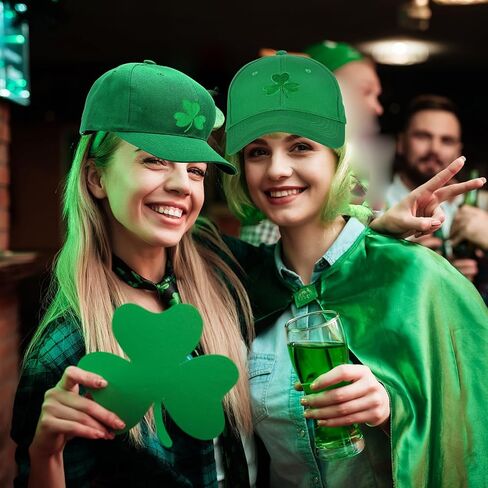 CAMDUCK 2 قطعة قبعة بيسبول يوم القديس باتريك، قبعة بيسبول شامروك خضراء، قبعة سائق شاحنة القديس باتريك، قبعة عطلة قابلة للتعديل in Kuwait