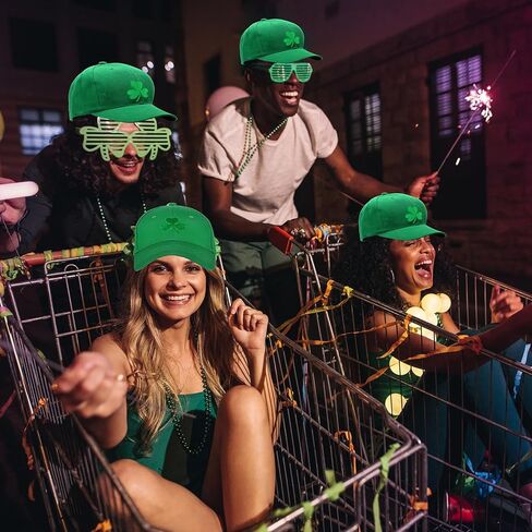 CAMDUCK 2 قطعة قبعة بيسبول يوم القديس باتريك، قبعة بيسبول شامروك خضراء، قبعة سائق شاحنة القديس باتريك، قبعة عطلة قابلة للتعديل in Kuwait