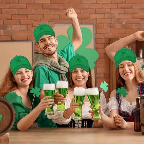 CAMDUCK 2 قطعة قبعة بيسبول يوم القديس باتريك، قبعة بيسبول شامروك خضراء، قبعة سائق شاحنة القديس باتريك، قبعة عطلة قابلة للتعديل in Kuwait