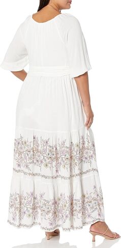 Aveology womens Avenue Plus Size Maxi Angel Tiered Dress in Saudi Arabia