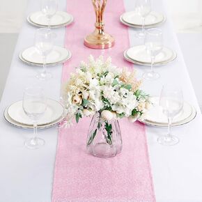 Gold Sequin Table Runner 12''x72'' Glitter Table Runner for Party, Gold Sparkle Table Runner for Graduation Supplies Decorations Wedding, Engagement, Birthday & Baby Shower