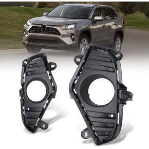 AUTOWIKI Fog Lights for 2019-2023 TOYOTA RAV4 (Not fit ADVENTURE; TRAIL and TRD OFF-ROAD models) OEM Fog Lamps Replacement 1 Pair Clear Lens with Switch and Wiring Kit