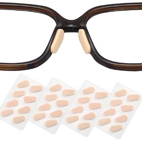 وسادات أنف ذاتية اللصق من الزجاج وسادات أنف زجاجية مضادة للانزلاق للنظارات الشمسية ونظارات الأطفال 16 زوجًا (لون البشرة/1.5 مم) in Kuwait