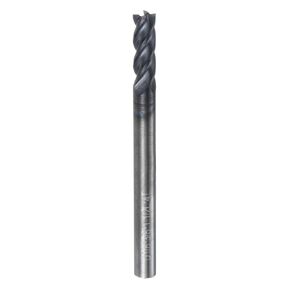 uxcell Carbide Square End Mill, 1/8" Diameter TiAlN Coated 4 Flutes Milling Bit Cutter, for Hardened Steel Stainless Steel Alloy Metal, 1/8" Shank 3/8" Cut Length 1-1/2" Long HRC50