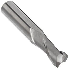 YG-1 E5020 Carbide Square Nose End Mill, Uncoated (Bright) Finish, 30 Deg Helix, 2 Flutes, 1.5" Overall Length, 0.0937" Cutting Diameter, 0.125" Shank Diameter