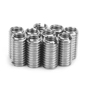 10Pcs Thread Inserts Stainless Steel Female M6 x 1.0mm, Male M8 x 1.25mm Threaded Repair Insert Nut Repairing Wire Thread Inserts Thread Adapters Sleeve Thread Repair Insert Conversion Nut