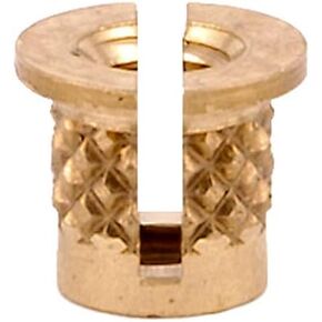E-Z LOK Threaded Insert for Plastic Reverse Slot Brass Thread Inserts 6-32 Pack of 50