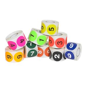 Tape Logic 2" Circle Easy Order Packs Numbers (1-10)