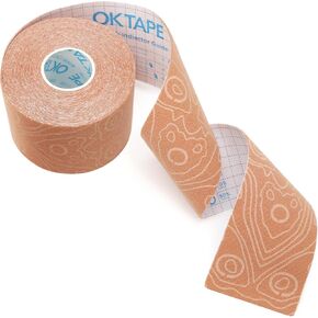 OK TAPE Uncut Kinesiology Tape Roll, Pro Adhesive & Water-Resistant k Tape, for Pain Relief, Muscle Support, Versatile Kinetic Tape, 2" x 16.4'-Grey 2 Rolls