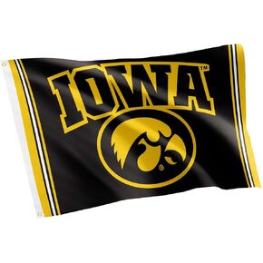 Desert Cactus University of Iowa Flag Hawkeyes Flag Banners 100% Polyester Indoor Outdoor 3x5 feet Flags (Style G)