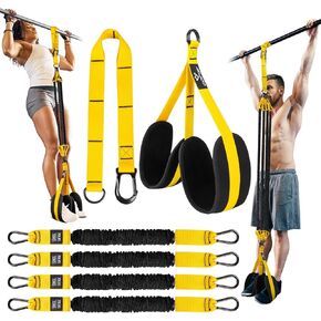 Pull Up Assistance Bands, Heavy-Duty Pull Up Resistance Bands of Adjustable Resistance & Height with Dual Stable Foot Support Pedals, Support to Assist Beginners in Pull Up Workout