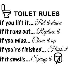 Jiuhong DIY Removable Funny Pictures Man's Woman's Washroom Toilet Bathroom WC Sign, Door Accessories Wall Sticker Home Decor for Kids Living Room Home Decoration