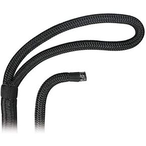 USR 2 Pieces Rope Nylon Double Braided Fender Line 3/8" x 6' Black Docking Mooring Boat
