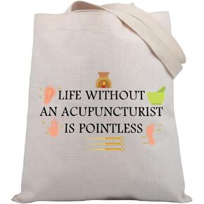 BDPWSS Acupuncturist Gift Acupuncture Therapist Gift Life Without Acupuncturist Is Pointless Acupuncture Lover Gift Tote Bag