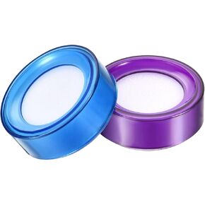 YOKIVE 6 Pcs Finger Wet Sponge, Round Desktop Fingertip Wet Tools | Easy to Use Great for Counting Office Paper Document Bills (Blue Green Purple, 2.7-Inch)