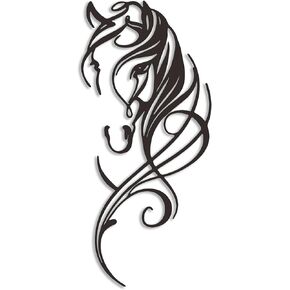 Metal Horse Wall Decor - Line Art Horse Pictures for Home Decor – Dynamic Metal Horse Sculptures for Bedroom, Bathroom, Living Room