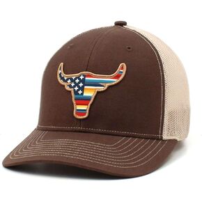 ARIAT Men's Navy Snapback R112 USA Logo Patch Cap