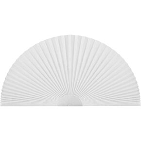 Arch Window Shade Stick On Semi Circle Window Covering No Tools Pleated Fabric Semi Round Window Shade Light Filtering Half Window Blinds for Living Room (Grey, 72x36inch)