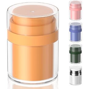 Morfone Airless Pump Jars, 1.0 oz Lotion Dispenser, Moisturizer Pump Container, Leak-proof Travel Containers for Cream Lotion Gels Thick Moisturizer Toiletry (Duck Billed Pump Head) in Kuwait
