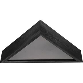 LALAFINA Flag Display Case American Triangle Flag Holder Wood Veteran Burial Flag Wall Mounted Flag Box Memorial Flag Holder Flag Case for Burial Flag, Black