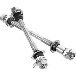 SHOWERORO 2pcs Bicycle's Axle Rear Shaft Mountain Wheel Hub High Strength Skewer Clip Mountain Bike Parts Road Bike Bolt Lever Axle Bike Axle Parts Front Shaft Supplies Iron Multifunction