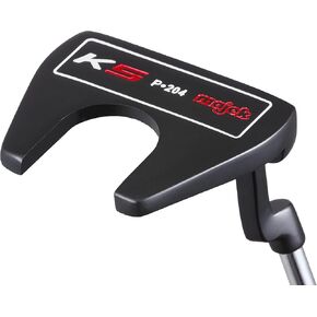 Majek K5 P-204 New Red and Black Golf Putter Right Handed Bullet Style Forgiving Mallet 35 Inches Precision Steel Shaft Senior Flex Men's Standard Length Perfect for Lining up Your Putts
