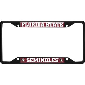 FANMATS 31249 Florida State Seminoles Metal License Plate Frame Black Finish
