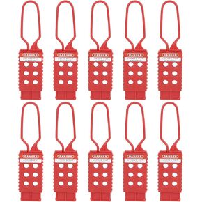 Portable Safety Lockout Hasp,10pcs Lockout Hasp Tagout Hasp 6 Hole Insulating Nylon Lock Out Tag Out Hasp for Industrial Equipment Maintenance