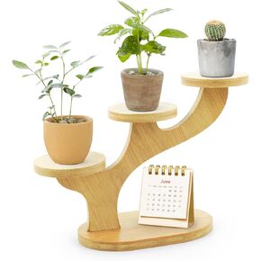 Display Riser, 3 Tier Wood Stand for Display Small Plant Stand Tabletop Display Shelf Cupcake Stand Holder Perfume and Cologne Organizer Stand Wooden Tiered Tray Stand