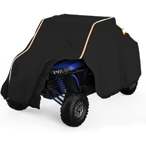 KEMIMOTO UTV X3 Cover Compatible with Polaris RZR, Talon, Maverick X3, Commander, YXZ1000R, Can-Am, YXZ1000R, Protect from Rain Snow Dirt Debris All-Weather Protection Cover with Reflective Strips