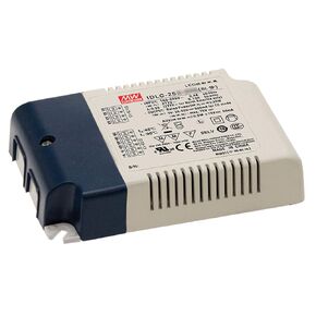 MEAN WELL IDLC-25A-350 24W 350mA 49-70 VDC Constant Current Mode Enclosed LED Driver Driver with Dimming and Aux 12VDC Output