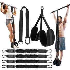 Pull Up Assistance Bands, Heavy-Duty Pull Up Resistance Bands of Adjustable Resistance & Height with Dual Stable Foot Support Pedals, Support to Assist Beginners in Pull Up Workout