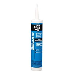 DAP 100% Silicone Rubber Window, Door and Siding Sealant, White, 10.1 fl oz (6-Pack)