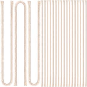 20 PCS 1/4" Round Oil Lamp Wicks Cotton Braided Lamp Wicks Replacement for Candle Lamp, Oil Lamp Wicks Only