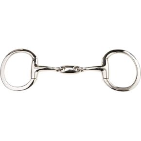 JP Stainless Steel Oval Link Eggbutt Snaffle Bit, 6"