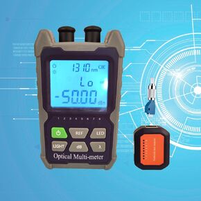 4 in 1 Function Rechargeable Fiber Optic Tester Portable Optical Power Meter (FC/SC/ST) & VFL 2mw Visual Fault Locator & LED, OPM & VFL, Range: (-50) dBm ~ (+26) dBm